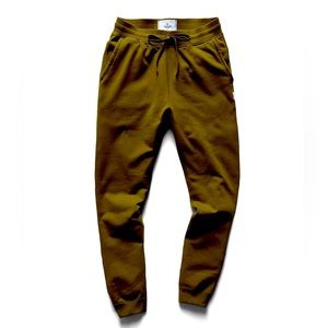 Reigning Champ Midweight Terry Slim Sweatpants - Olive - Size Medium
